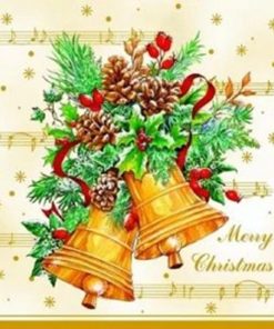Decoration Of Christmas Bells Decoupage Napkin