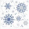 Blue Snowflake Decoupage Napkin