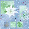 White Poinsettia Decoupage Napkin