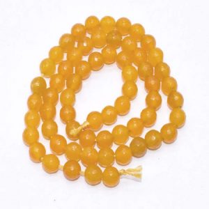 Light Yellow Agate Beads