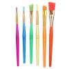 Set of 6 Different Sizes Synthetic Flat Paint Brush