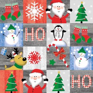 Christmas Collage Theme Decoupage Napkin