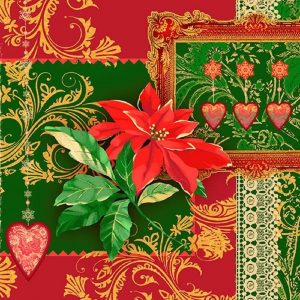 Christmas Colours Collage Decoupage Napkin