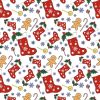 Christmas Stockings And Gingerbread Man Decoupage Napkin
