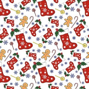 Christmas Stockings And Gingerbread Man Decoupage Napkin