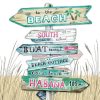 To The Beach Road Green Decoupage Napkin