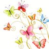 Mixed Colour Painted Butterfly Decoupage Napkin