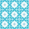 Blue Flower Tile Pattern Decoupage Napkin