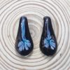 Tear Drop Glass Pendant - Baby Blue
