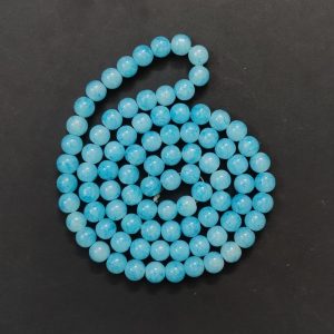 Double Shade Baby Blue Round Glass Beads