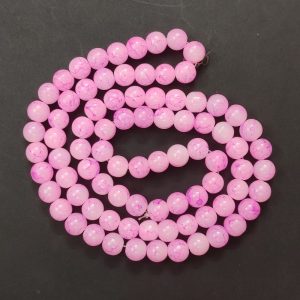 Double Shade Pink Round Glass Beads