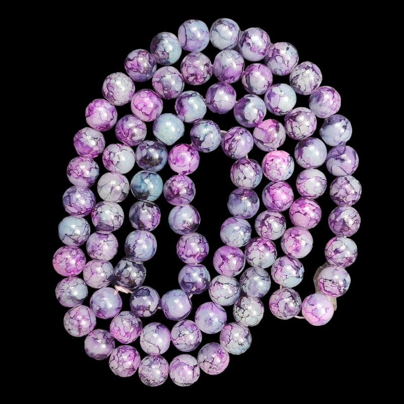 Double Shade Purple Glass Beads
