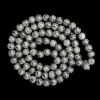 Double Shade Black Round Glass Beads