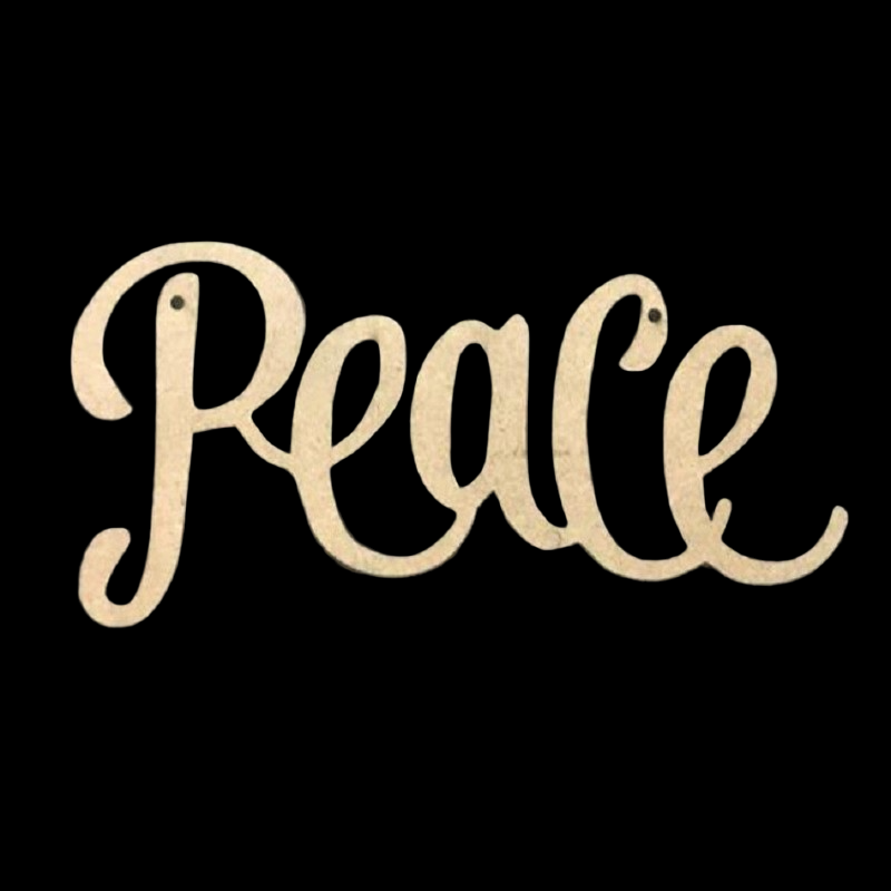 MDF PEACE Word Cut Out