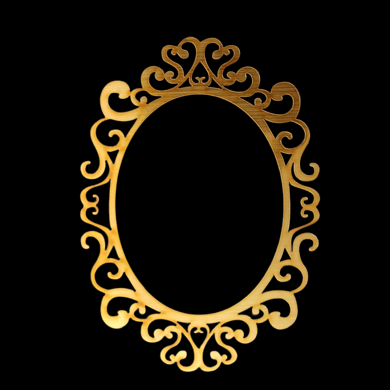 MDF Round Style 1 Gold Frame