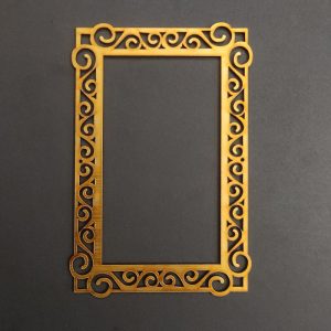 MDF Rectangle Style 2 Gold Frame