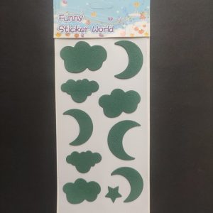 Foam Stickers - Day and Night Dark Green Theme