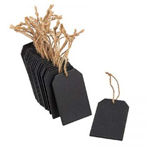 Wooden Blackboard Message Tags Style1 With Jute Rope