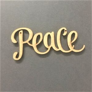 MDF PEACE Word Cut Out