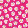White Daisies In Pink Background Decoupage Napkin