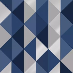 Blue Triangles Decoupage Napkin