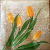 Bunch Of Yellow Tulips Decoupage Napkin