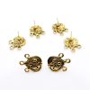 Antique Gold Tear Drop Pattern Earrings