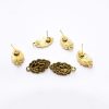Antique Gold Leaf Pattern Earrings