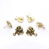 Antique Gold Lotus With Ganesh Pattern Earrings