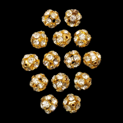 White Stone Round Spacer Beads