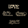 MDF Love & Valentine Theme Words Embellishment