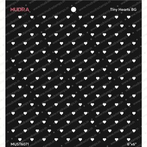 Mudra Stencil - Tiny Hearts BG