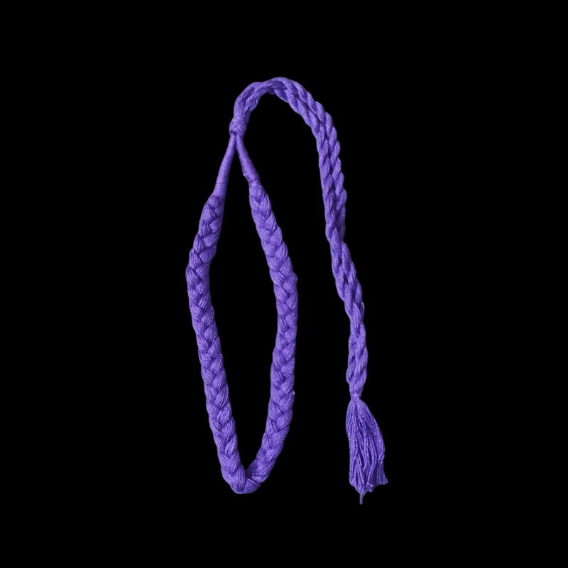 Purple Braided Cotton Thread Neck Rope