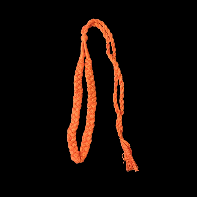 Orange Braided Cotton Thread Neck Rope