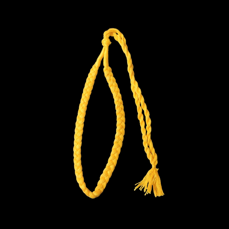 Yellow Braided Cotton Thread Neck Rope