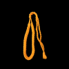 Dark Yellow Braided Cotton Thread Neck Rope