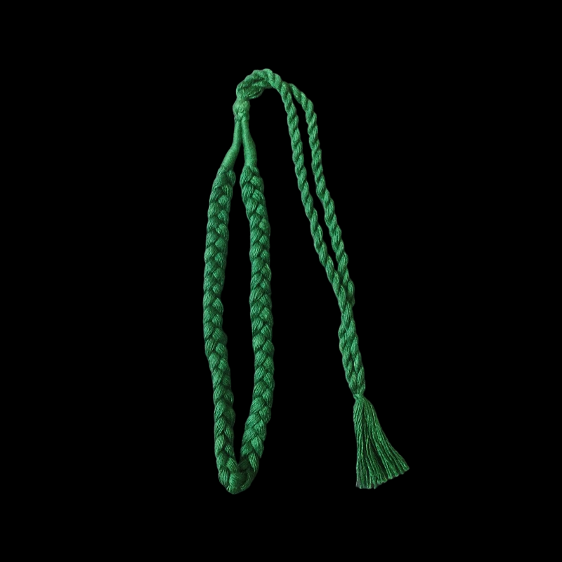 Dark Green Braided Cotton Thread Neck Rope