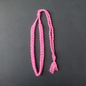 Pink Braided Cotton Thread Neck Rope