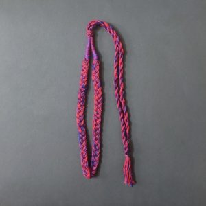 Red With Blue Braided Cotton Thread Neck Rope
