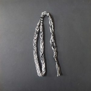 Black With White Braided Cotton Thread Neck Rope