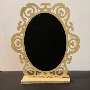 Oval Shape Chalkboard With Stand