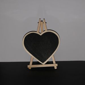 Mini Heart Shape Chalkboard With Easel