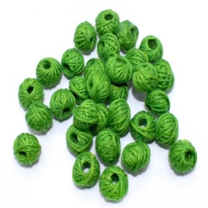 Green Cotton Thread Beads