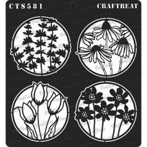 CrafTreat Stencil - Flowers Negative