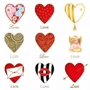 Valentine Special Hearts Decoupage Napkin