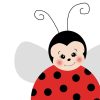 Cartoon Ladybug Decoupage Napkin