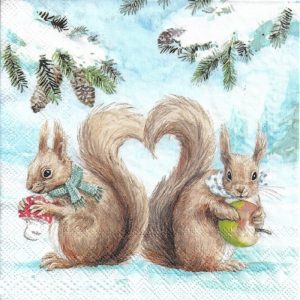 Squirrel Love Decoupage Napkin
