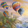 Mixed Colour Hot Air Balloons Decoupage Napkin