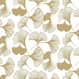 Fan Pattern Gold Leaf Decoupage Napkin