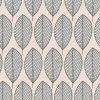 Oval Leaves In Grey Decoupage Napkin